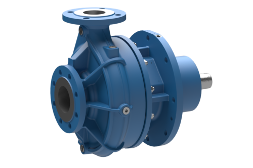 3d render image of blue NSG series pump side view
