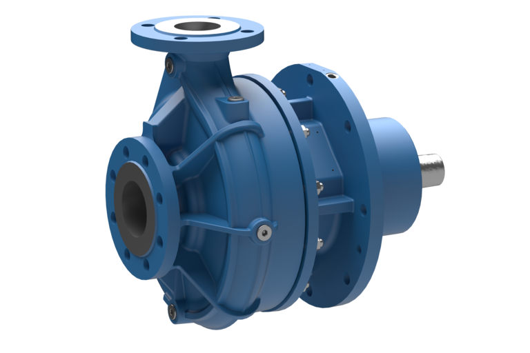 3d render image of blue NSG series pump side view
