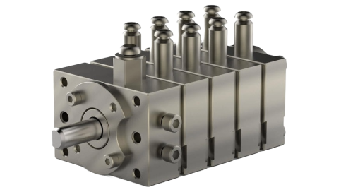 An image of spin finish series Zenith precision gear pump.